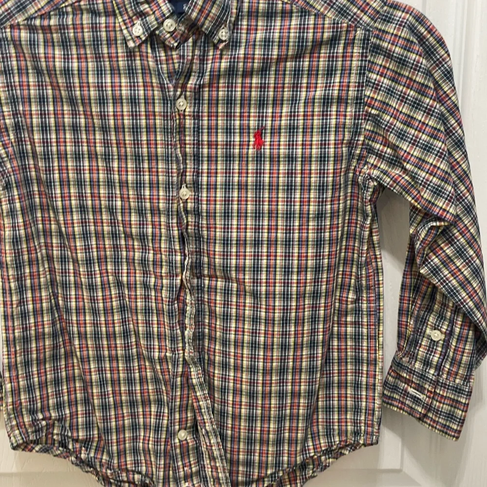 Ralph Lauren Red and Blue Button Down Shirt
